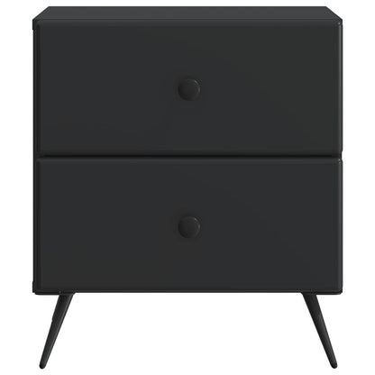 Nattduksbord 2 pcs Svart 43 x 34,5 x 47,5 cm Konstruerat trä