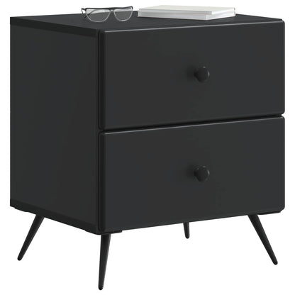 Nattduksbord 2 pcs Svart 43 x 34,5 x 47,5 cm Konstruerat trä