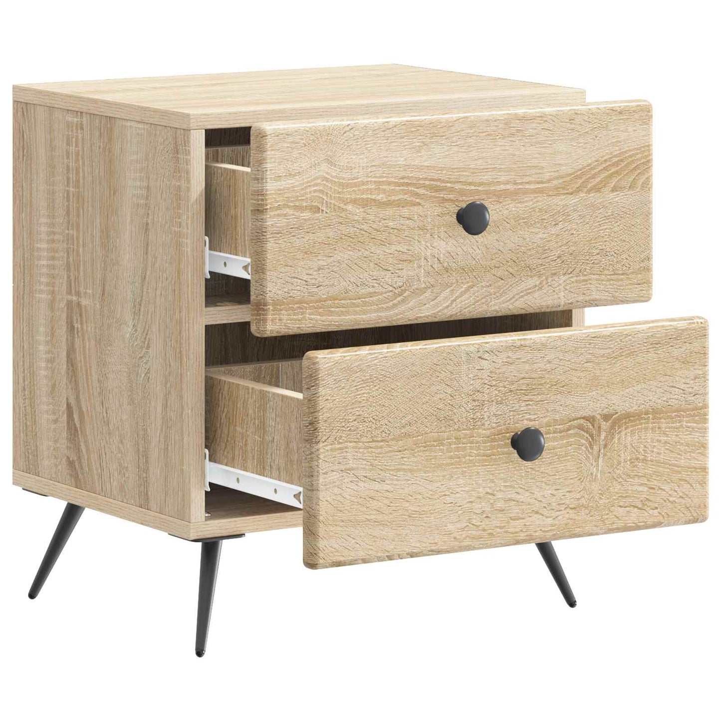 Nattduksbord med låda 2 pcs Sonoma-ek 43 x 34,5 x 47,5 cm