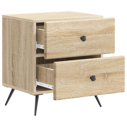 Nattduksbord med låda 2 pcs Sonoma-ek 43 x 34,5 x 47,5 cm