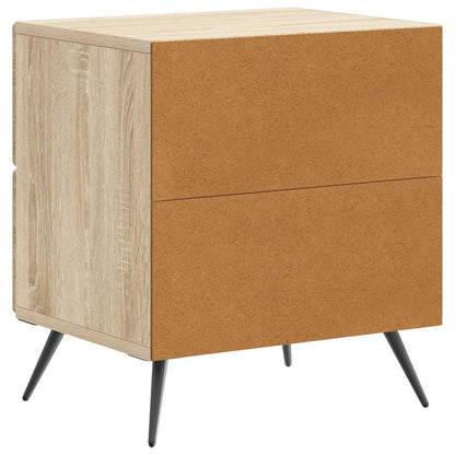 Nattduksbord med låda 2 pcs Sonoma-ek 43 x 34,5 x 47,5 cm