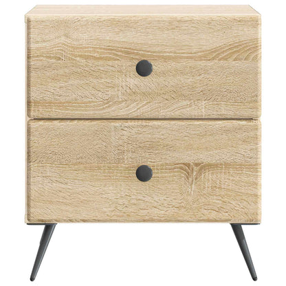 Nattduksbord med låda 2 pcs Sonoma-ek 43 x 34,5 x 47,5 cm