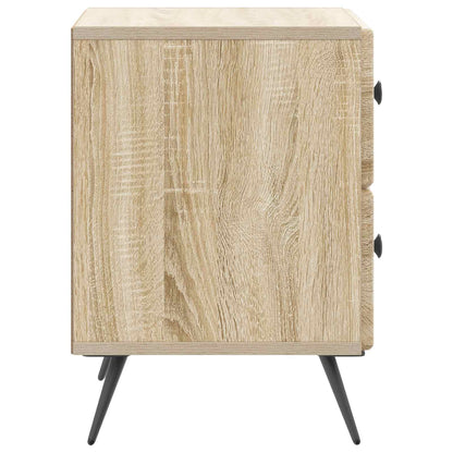 Nattduksbord med låda 2 pcs Sonoma-ek 43 x 34,5 x 47,5 cm