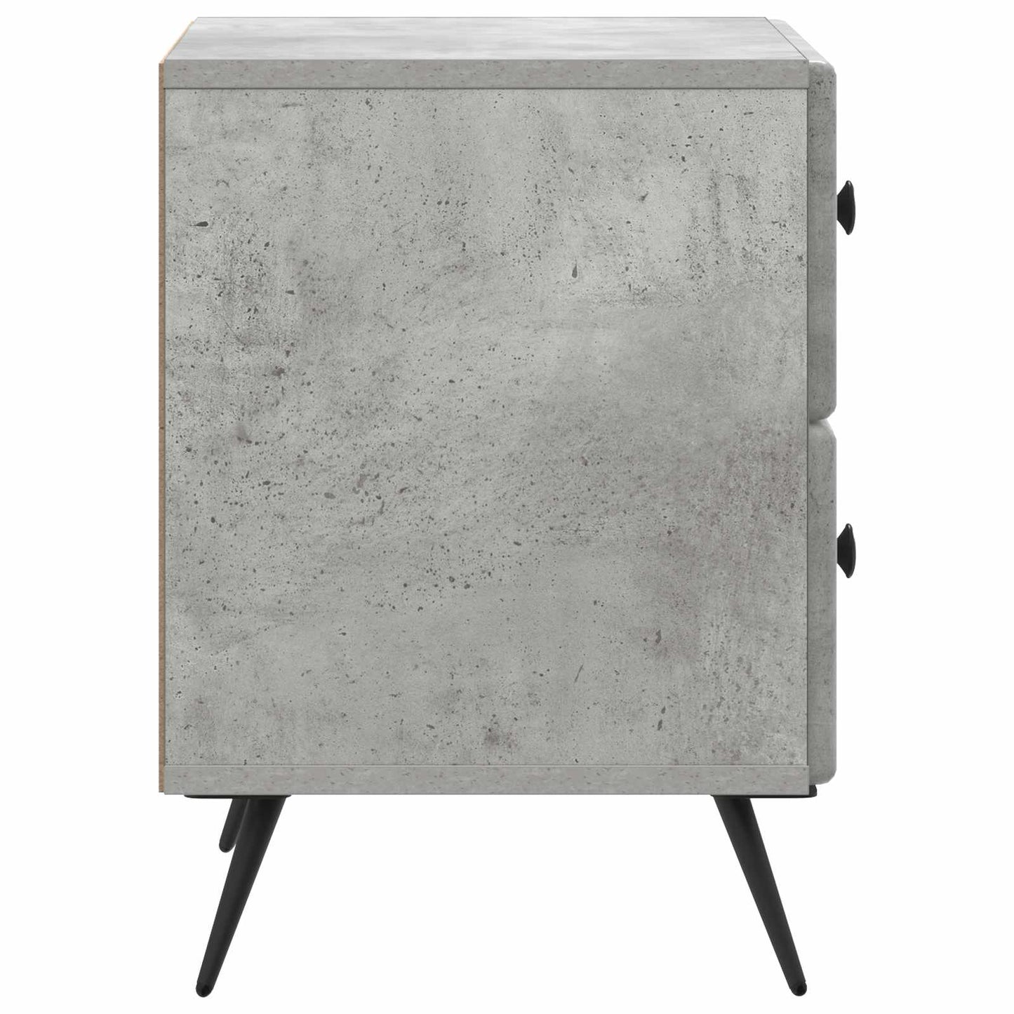 Nattduksbord med låda 2 pcs Betonggrå 43 x 34,5 x 47,5 cm