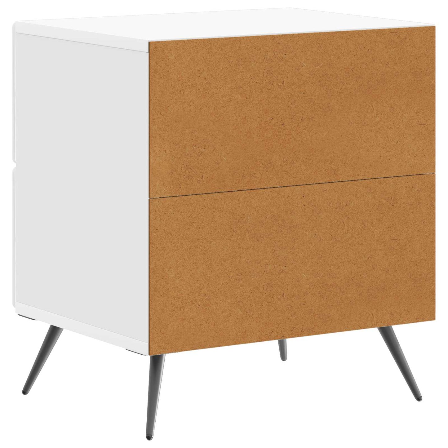 Nattduksbord Vit högglans 43 x 34,5 x 47,5 cm Konstruerat trä