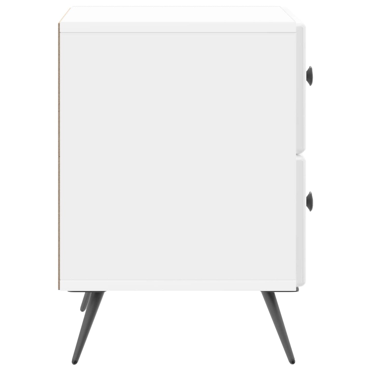 Nattduksbord Vit högglans 43 x 34,5 x 47,5 cm Konstruerat trä