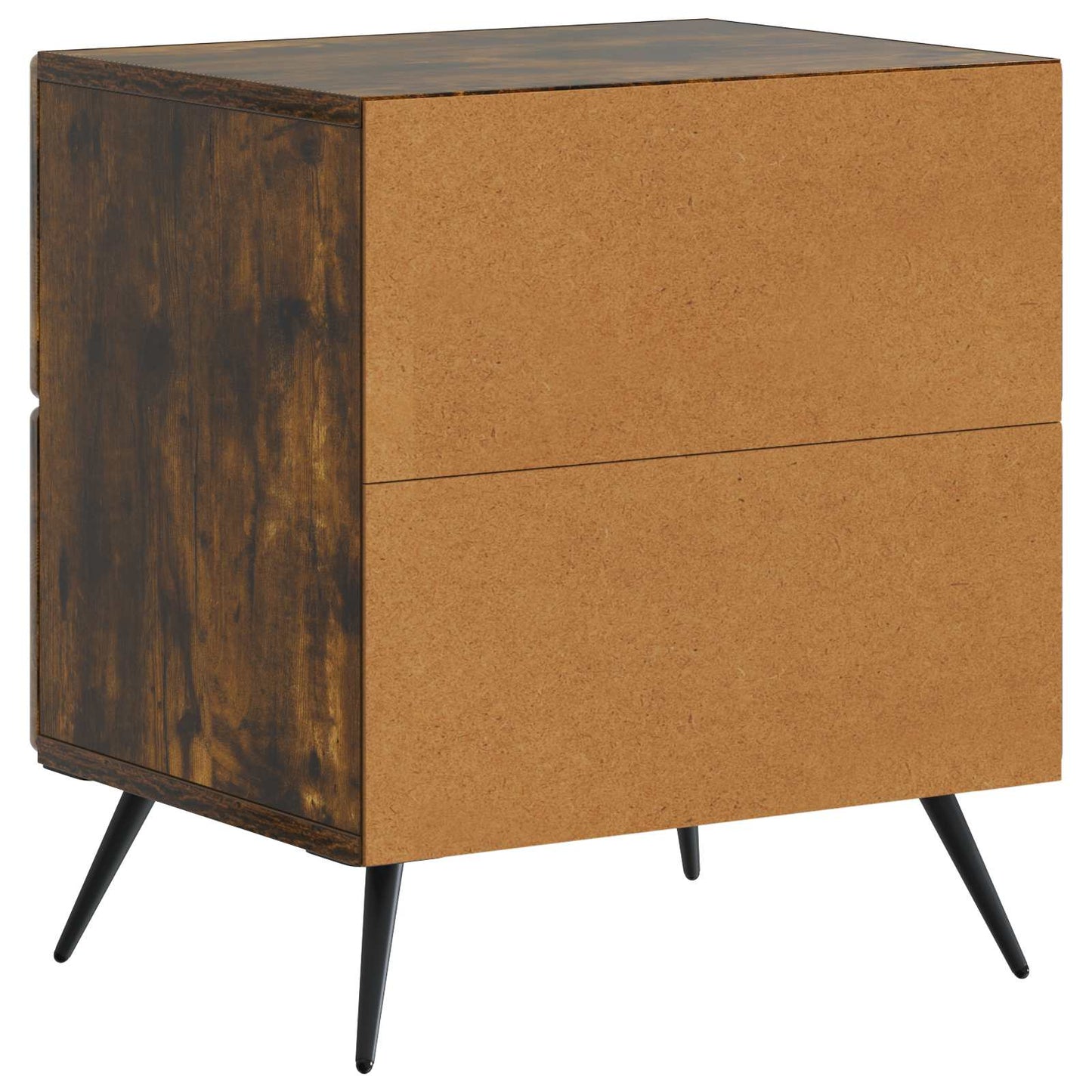 Nattduksbord 2 pcs Rökt ek 43 x 34,5 x 47,5 cm Konstruerat trä
