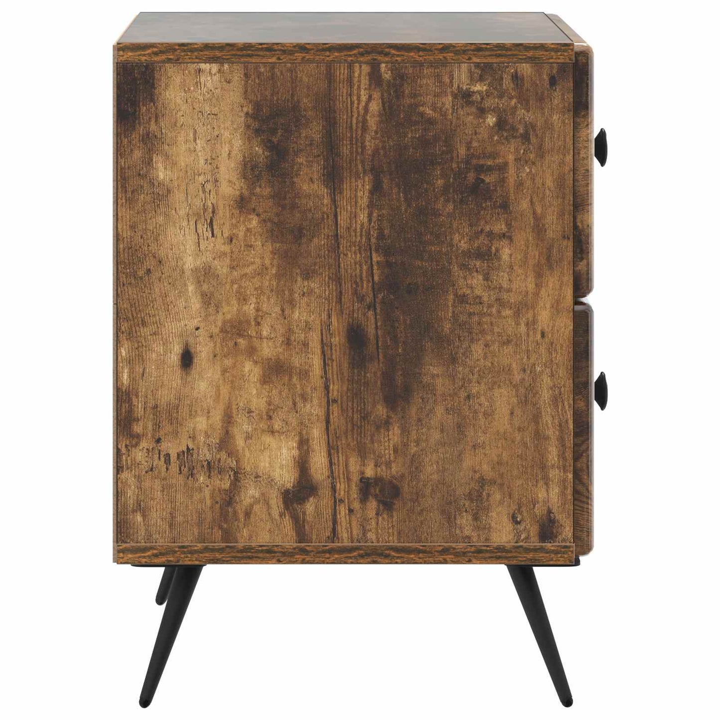 Nattduksbord 2 pcs Rökt ek 43 x 34,5 x 47,5 cm Konstruerat trä