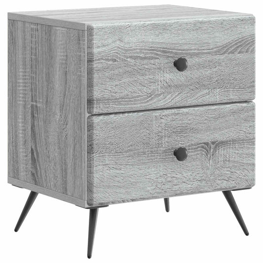Nattduksbord Grå sonoma-ek 43 x 34,5 x 47,5 cm Konstruerat trä
