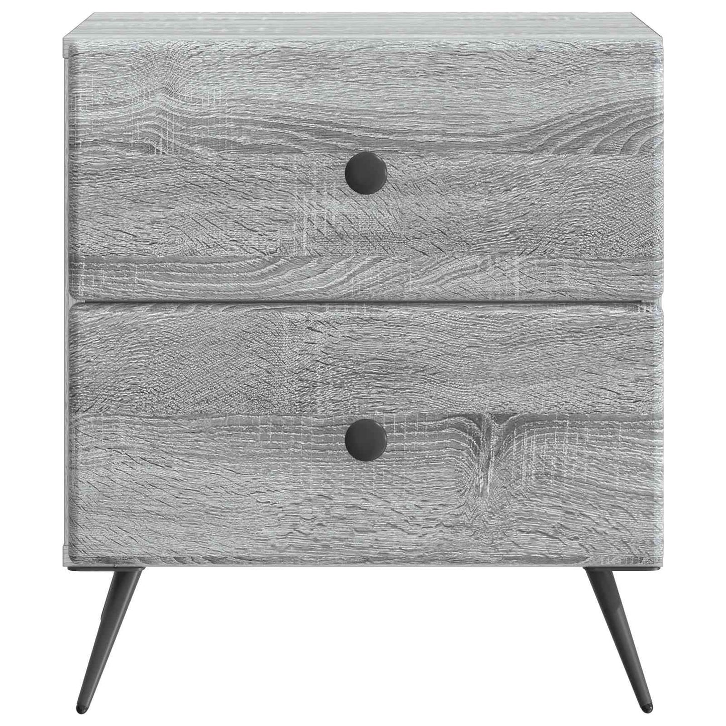 Nattduksbord med låda 2 pcs Grå sonoma-ek 43 x 34,5 x 47,5 cm