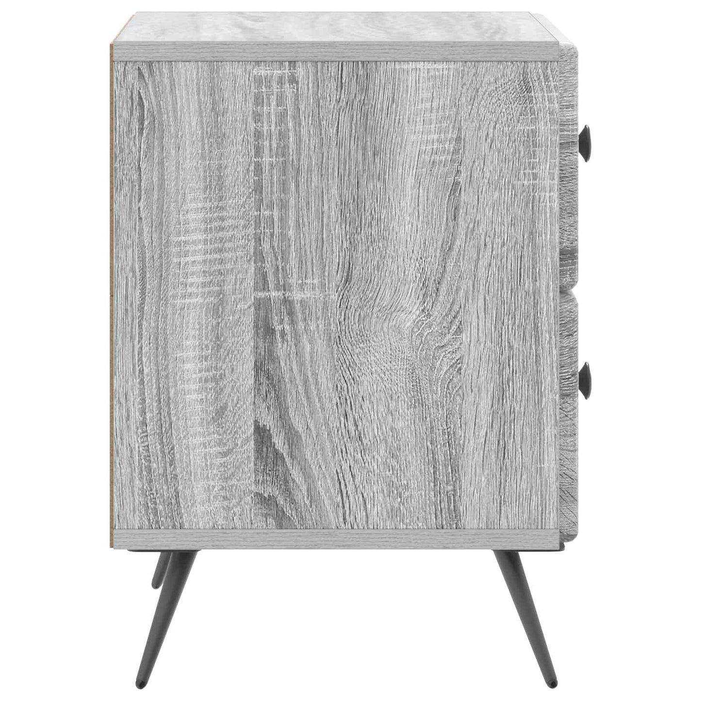 Nattduksbord med låda 2 pcs Grå sonoma-ek 43 x 34,5 x 47,5 cm