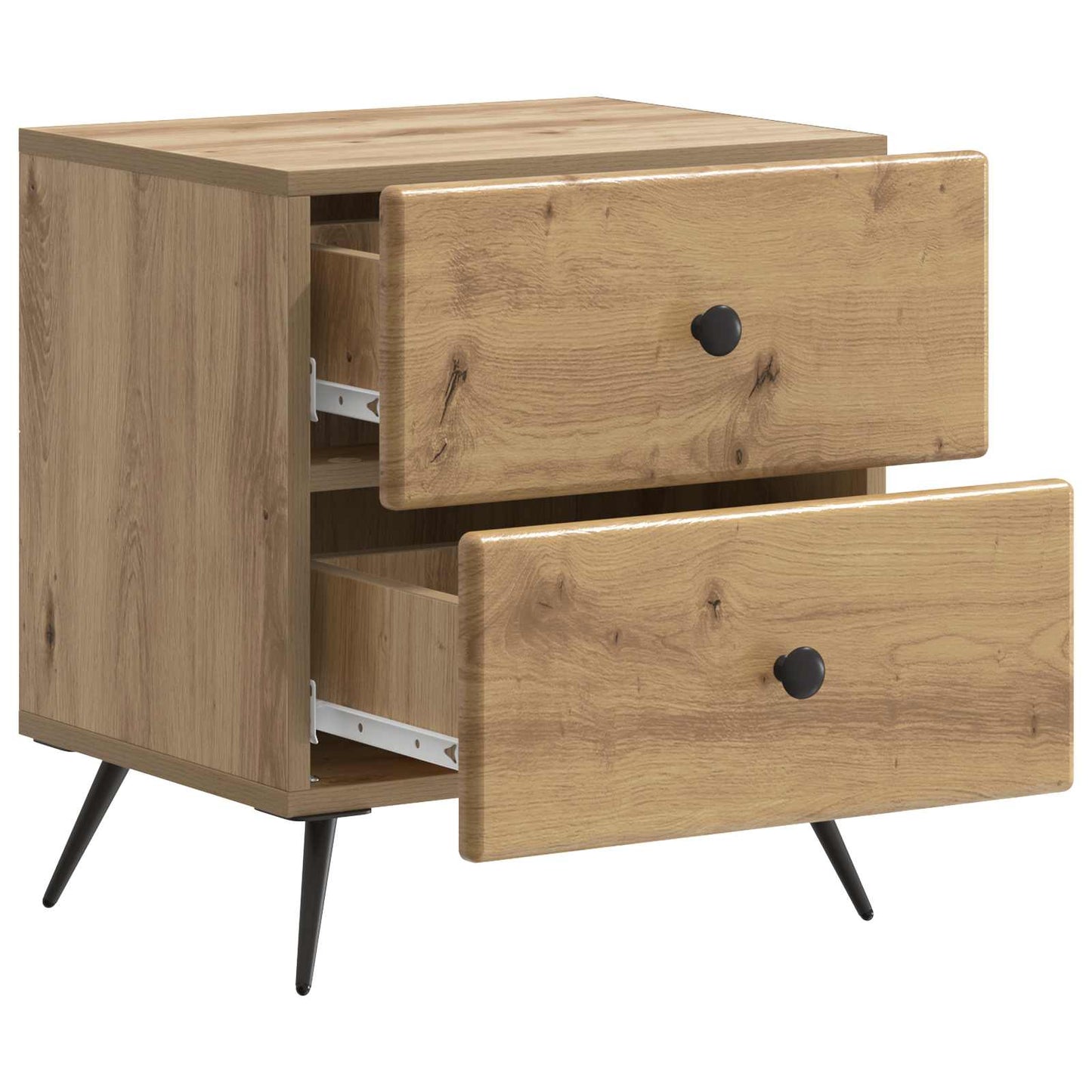 Nattduksbord med låda 2 pcs Artisan-ek 43 x 34,5 x 47,5 cm