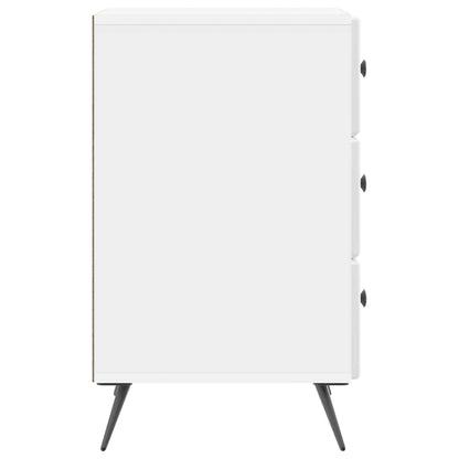 Nattduksbord Vit högglans 43 x 41 x 66,5 cm Konstruerat trä