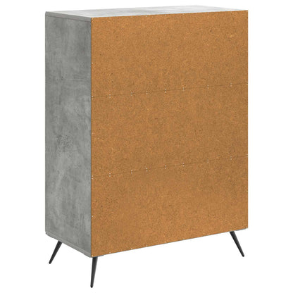Sideboard Betonggrå 66 x 34,5 x 90 cm Konstruerat trä