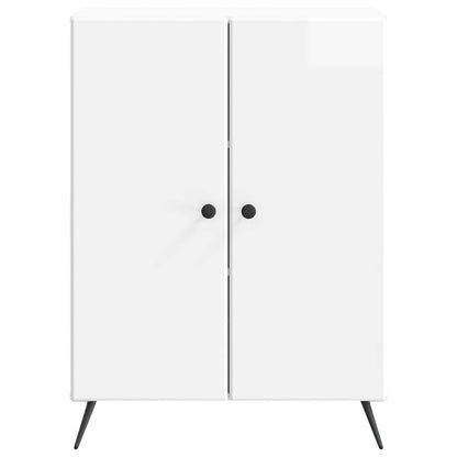 Sideboard Vit högglans 66 x 34,5 x 90 cm Konstruerat trä
