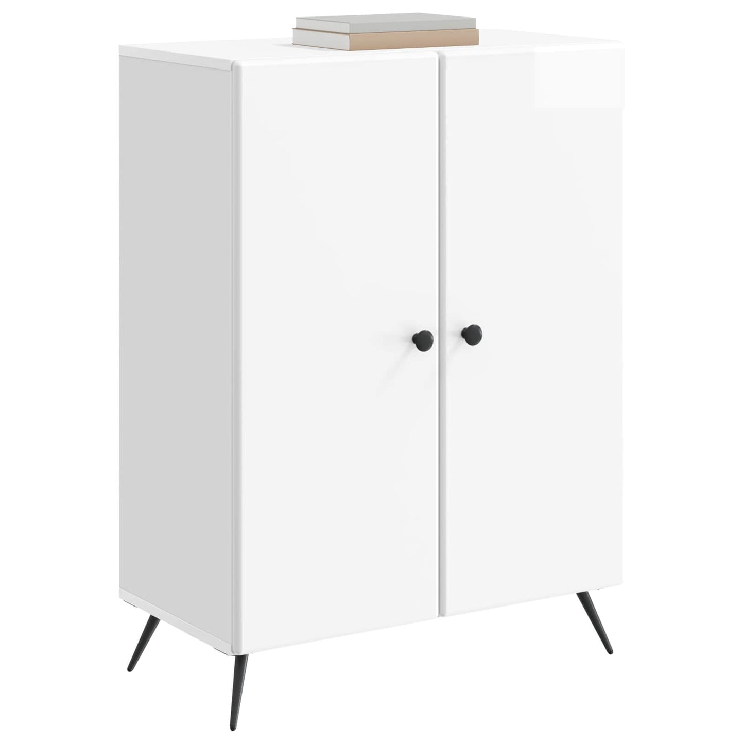 Sideboard Vit högglans 66 x 34,5 x 90 cm Konstruerat trä