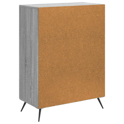 Sideboard Grå sonoma-ek 66 x 34,5 x 90 cm Konstruerat trä