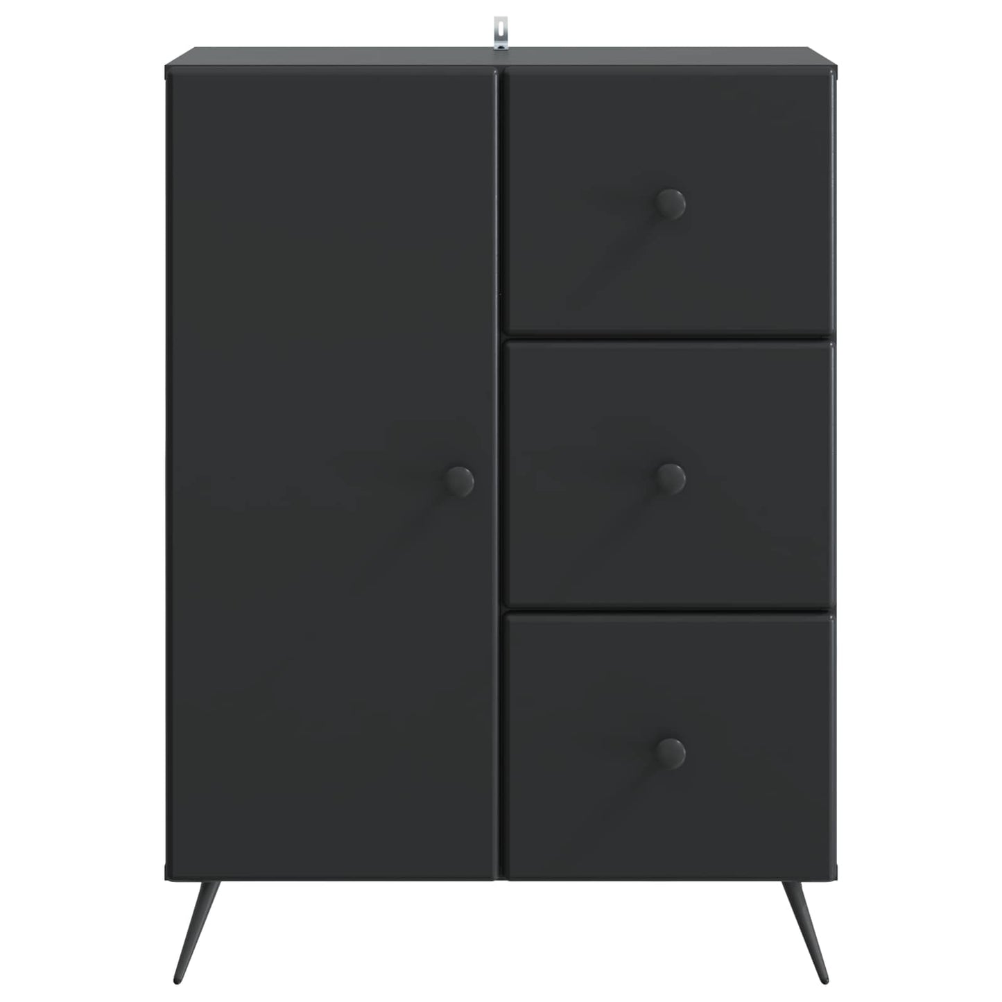 Sideboard med låda Svart 66 x 34,5 x 90 cm Konstruerat trä