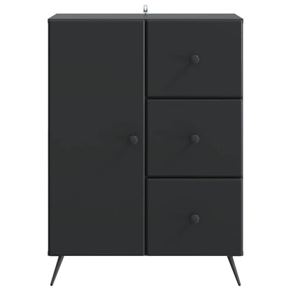 Sideboard med låda Svart 66 x 34,5 x 90 cm Konstruerat trä