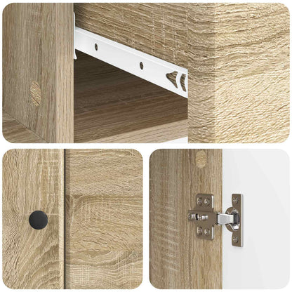 Sideboard med låda Sonoma-ek 66 x 34,5 x 90 cm Konstruerat trä