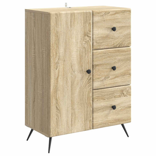 Sideboard med låda Sonoma-ek 66 x 34,5 x 90 cm Konstruerat trä