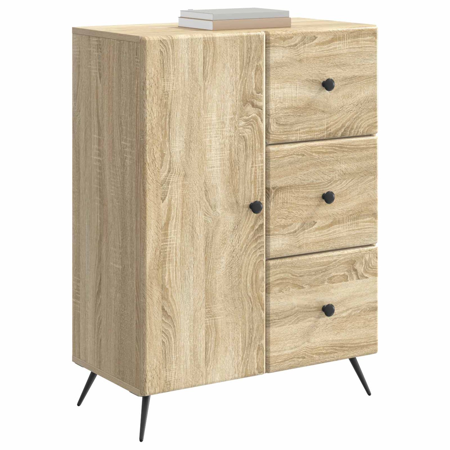 Sideboard med låda Sonoma-ek 66 x 34,5 x 90 cm Konstruerat trä