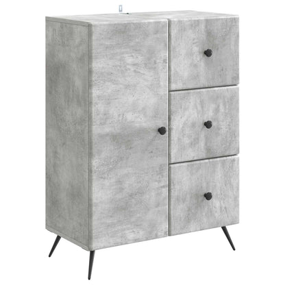 Sideboard med låda Betonggrå 66 x 34,5 x 90 cm Konstruerat trä