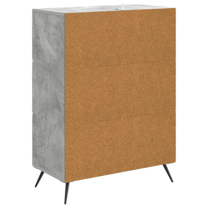 Sideboard med låda Betonggrå 66 x 34,5 x 90 cm Konstruerat trä
