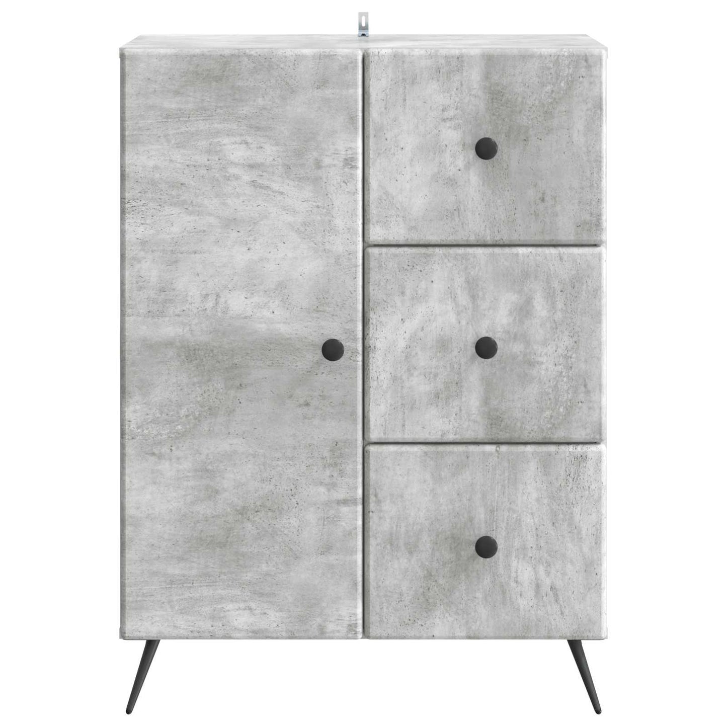 Sideboard med låda Betonggrå 66 x 34,5 x 90 cm Konstruerat trä
