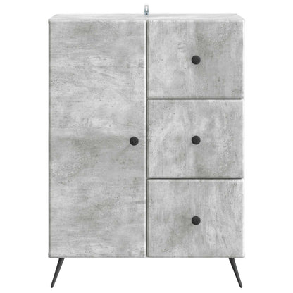 Sideboard med låda Betonggrå 66 x 34,5 x 90 cm Konstruerat trä