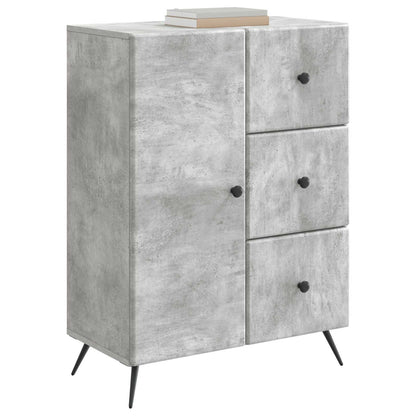 Sideboard med låda Betonggrå 66 x 34,5 x 90 cm Konstruerat trä