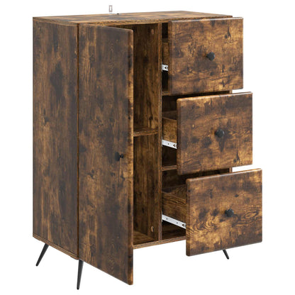 Sideboard med låda Rökt ek 66 x 34,5 x 90 cm Konstruerat trä