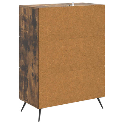 Sideboard med låda Rökt ek 66 x 34,5 x 90 cm Konstruerat trä