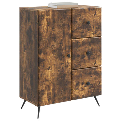 Sideboard med låda Rökt ek 66 x 34,5 x 90 cm Konstruerat trä