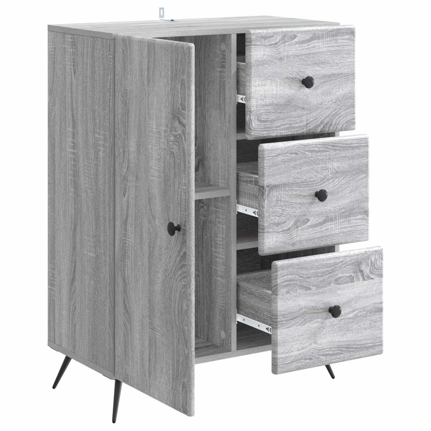 Sideboard Grå sonoma-ek 66 x 34,5 x 90 cm Konstruerat trä