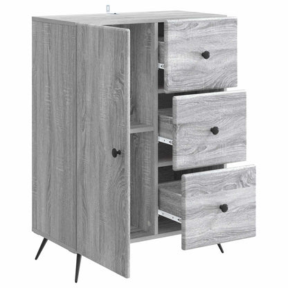 Sideboard Grå sonoma-ek 66 x 34,5 x 90 cm Konstruerat trä