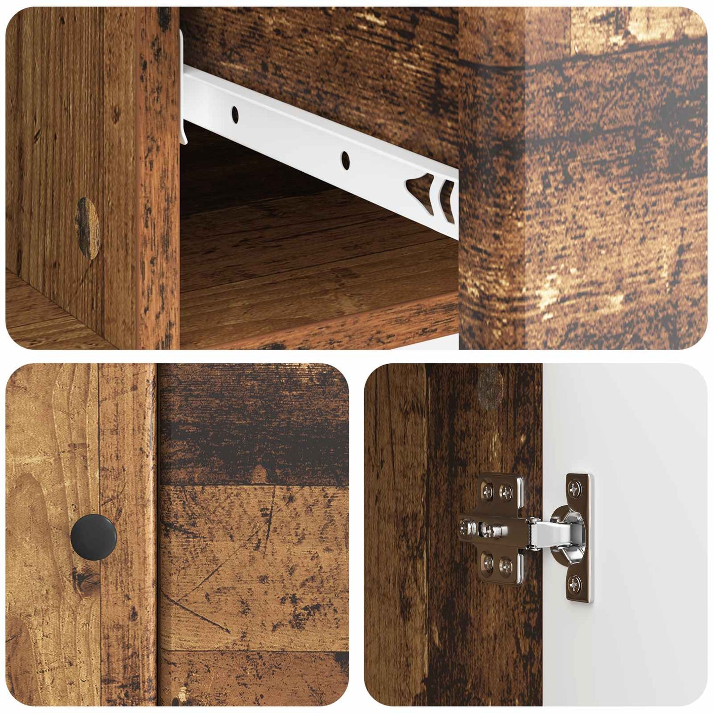 Sideboard Gammalt trä 66 x 34,5 x 90 cm Konstruerat trä