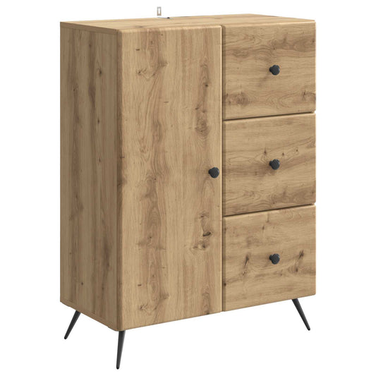 Sideboard med låda Artisan-ek 66 x 34,5 x 90 cm Konstruerat trä