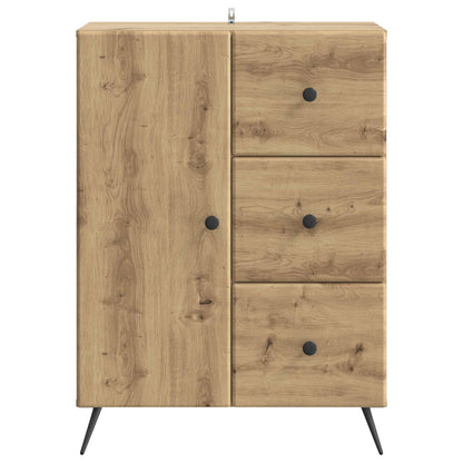 Sideboard med låda Artisan-ek 66 x 34,5 x 90 cm Konstruerat trä