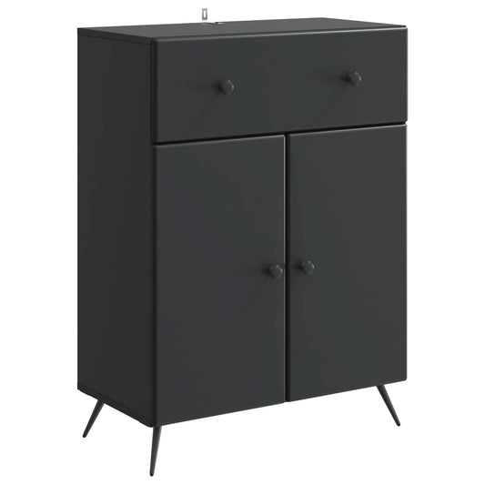 Sideboard med låda Svart 66 x 34,5 x 90 cm Konstruerat trä