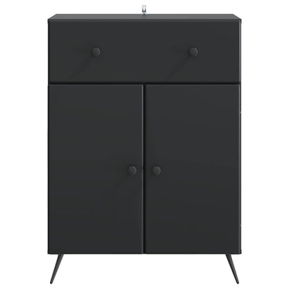 Sideboard med låda Svart 66 x 34,5 x 90 cm Konstruerat trä