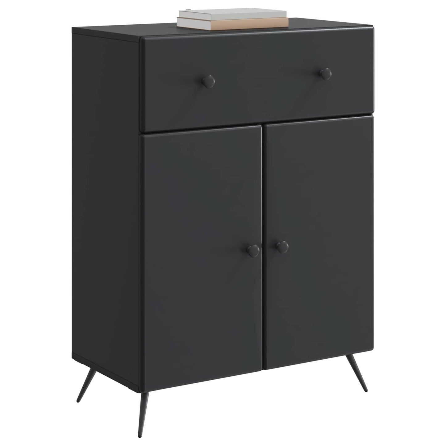 Sideboard med låda Svart 66 x 34,5 x 90 cm Konstruerat trä
