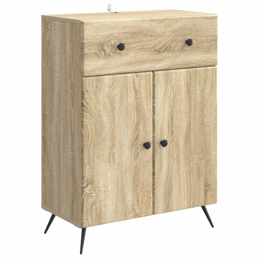 Sideboard med låda Sonoma-ek 66 x 34,5 x 90 cm Konstruerat trä