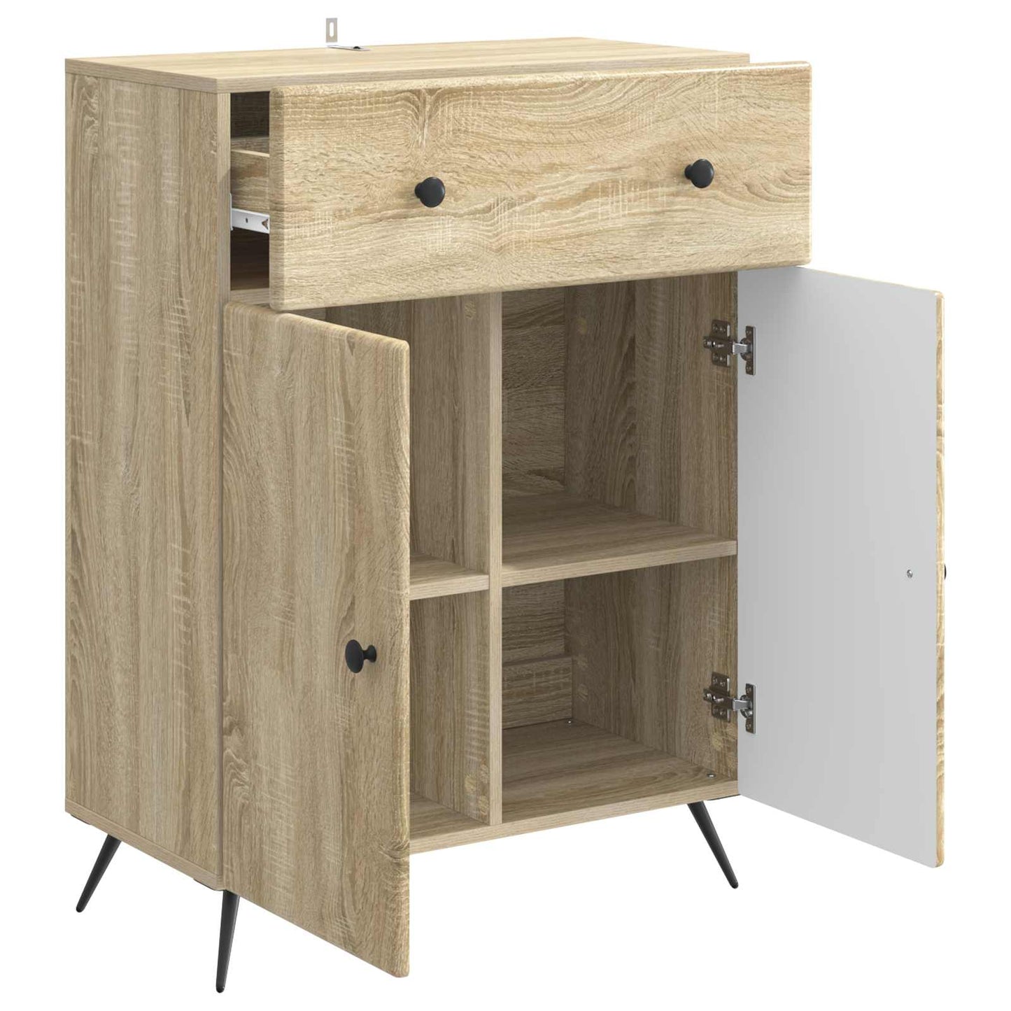 Sideboard med låda Sonoma-ek 66 x 34,5 x 90 cm Konstruerat trä
