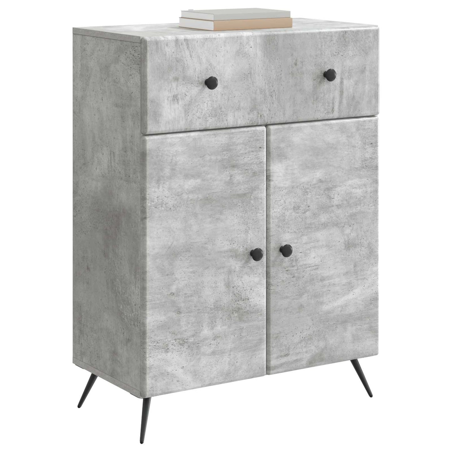 Sideboard med låda Betonggrå 66 x 34,5 x 90 cm Konstruerat trä