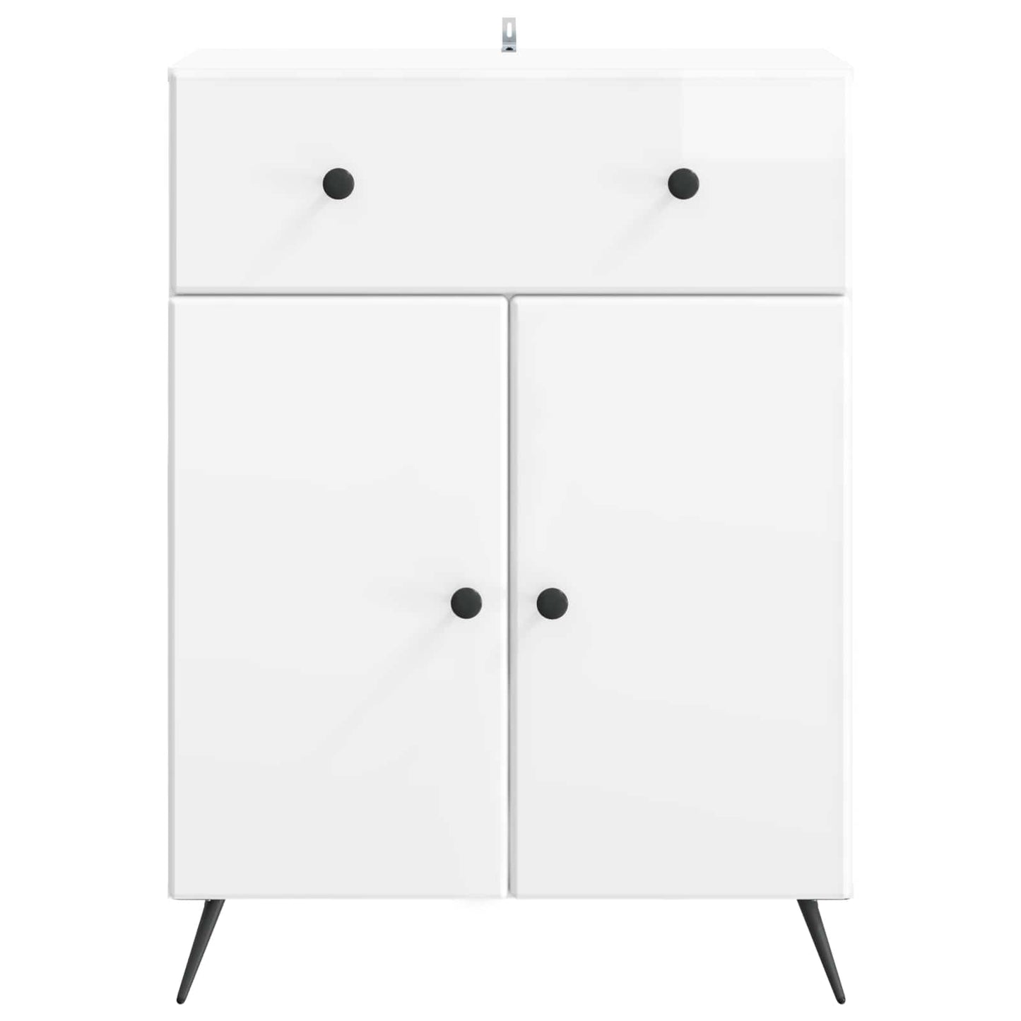 Sideboard Vit högglans 66 x 34,5 x 90 cm Konstruerat trä