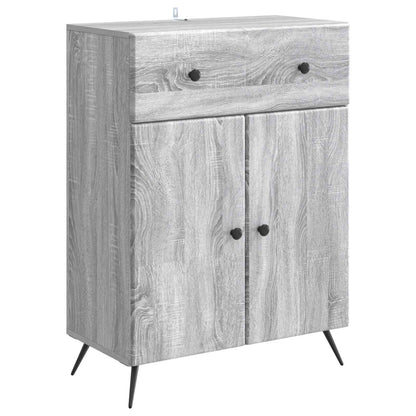 Sideboard Grå sonoma-ek 66 x 34,5 x 90 cm Konstruerat trä