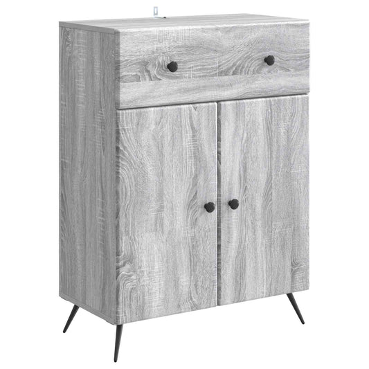 Sideboard Grå sonoma-ek 66 x 34,5 x 90 cm Konstruerat trä