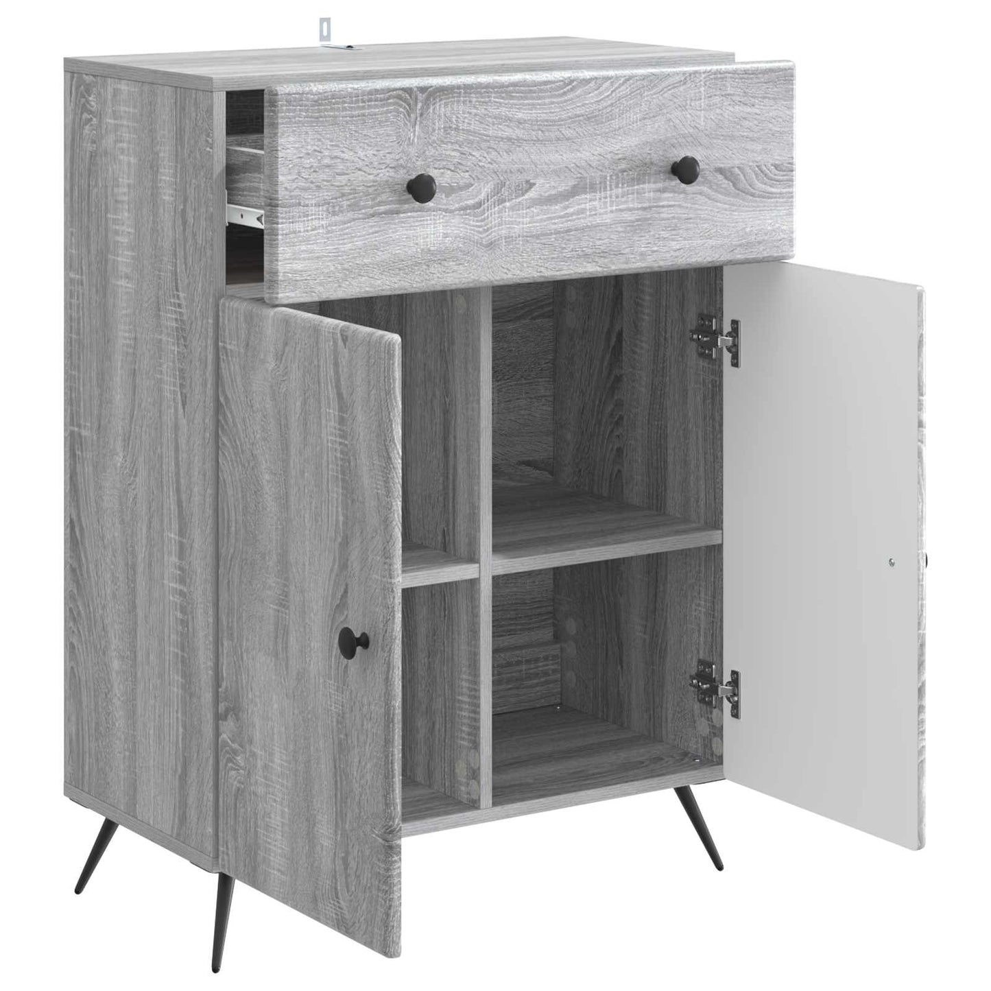 Sideboard Grå sonoma-ek 66 x 34,5 x 90 cm Konstruerat trä