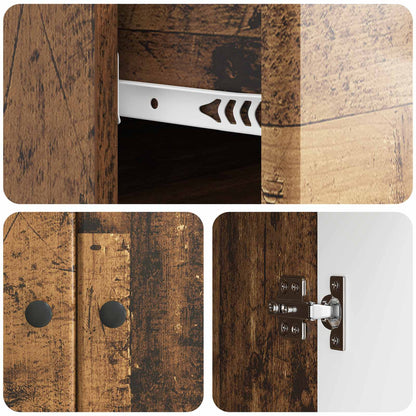 Sideboard Gammalt trä 66 x 34,5 x 90 cm Konstruerat trä